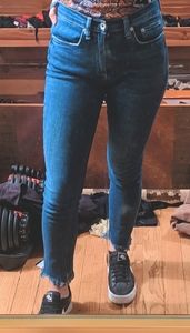 Blue rag & bone frayed hem jeans